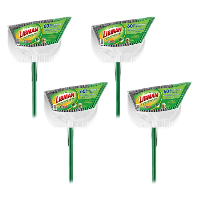 libman-xl-indoor-outdoor-angle-broom-with-clean-fibers-dustpan image 1