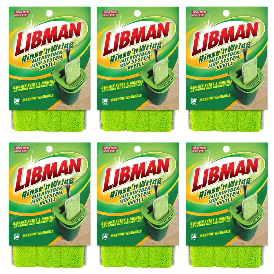 libman-rinse-n-wring-mop-refill-pads-6-pack-microfiber-replacement-pads-for-hard image 1