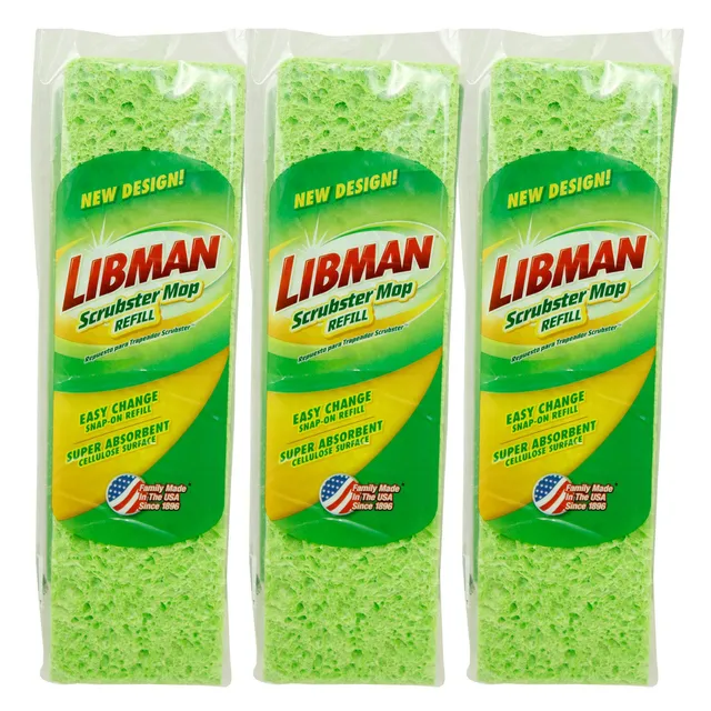 libman-scrubster-mop-refill-pack-3-extra-absorbent-cellulose-coated-sponge-repla image 1