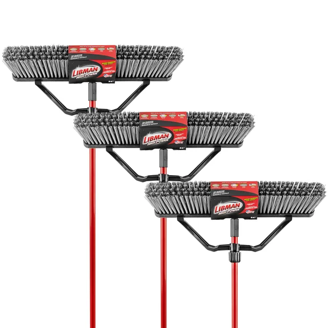 libman-commercial-825-rough-surface-heavy-duty-push-broom-24-width-64-length-bla image 1
