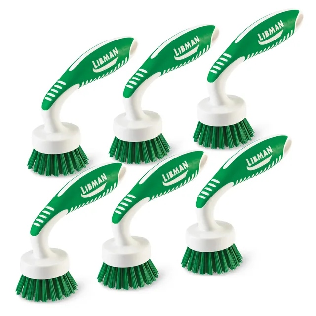 libman-curved-kitchen-brush-ergonomic-grip-dishwasher-safe-6-pack image 1