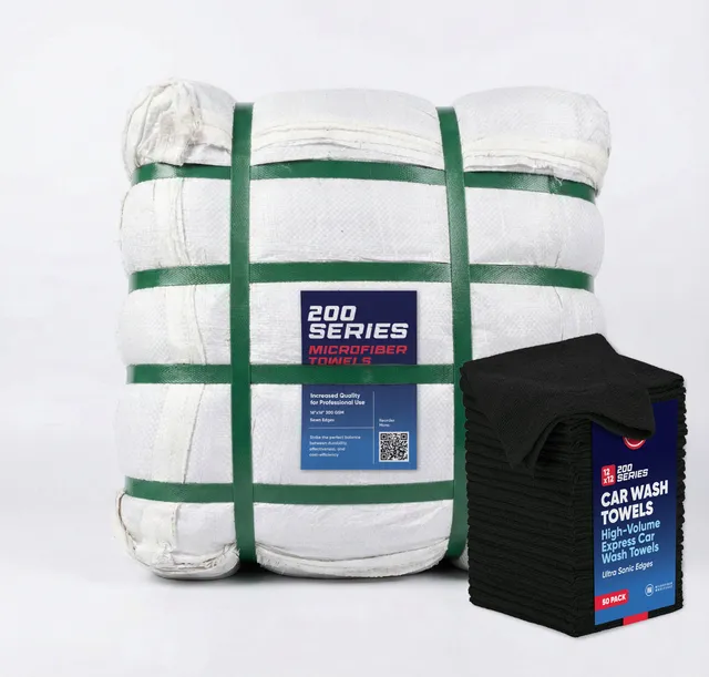 microfiber-wholesale-12x12-200gsm-microfiber-car-wash-towel-black-bale-of-1-000 image 1