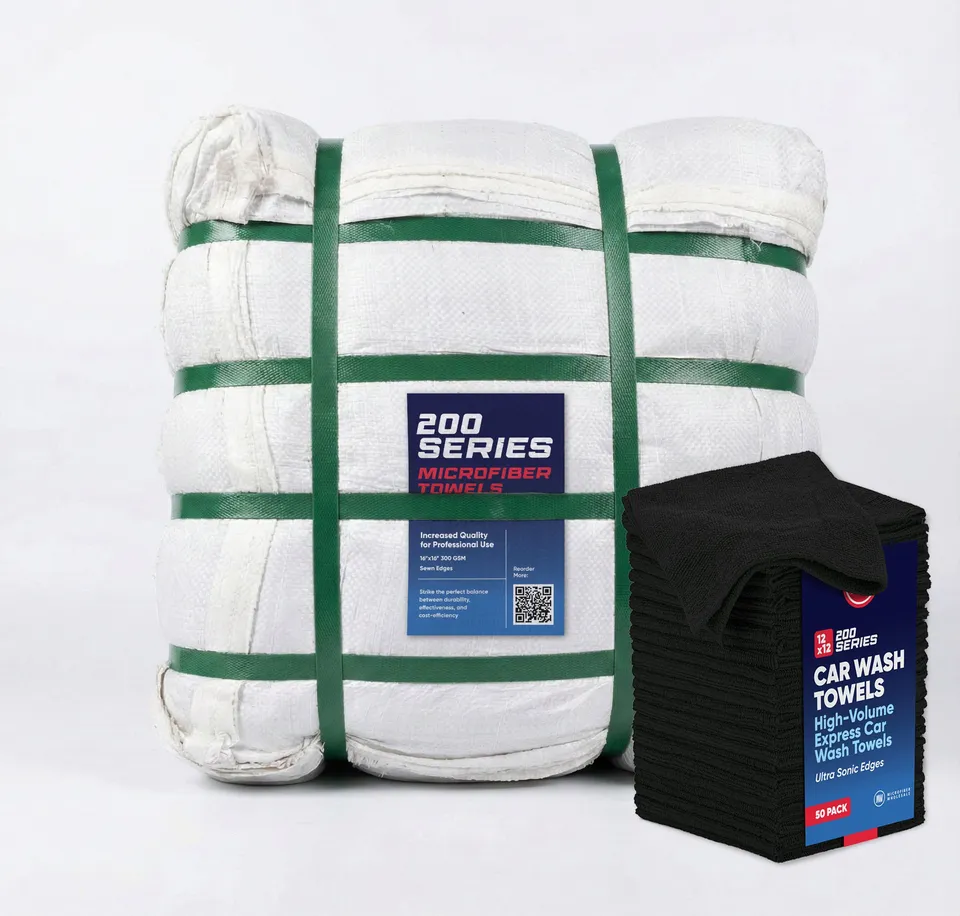 microfiber-wholesale-12x12-200gsm-microfiber-car-wash-towel-black-bale-of-1-000--2 image 1