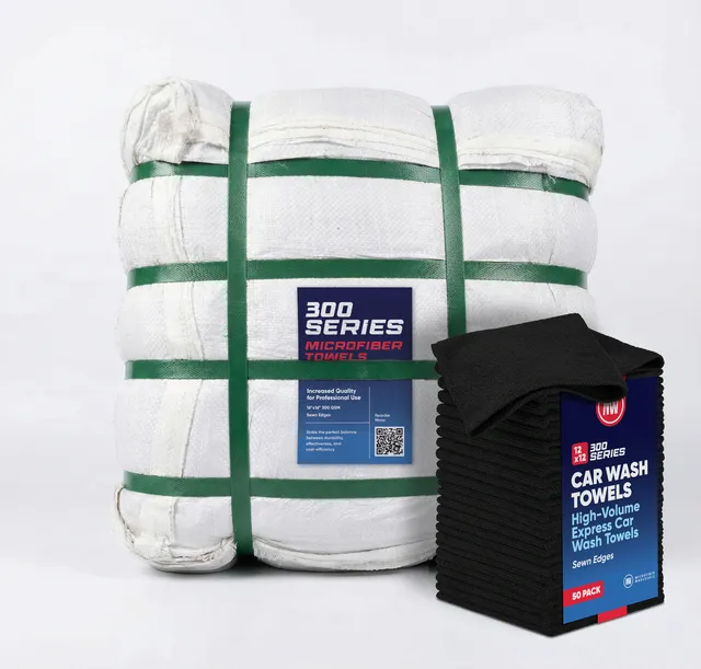 microfiber-wholesale-12x12-300-gsm-microfiber-car-wash-towel-black-bale-of-800-b image 1