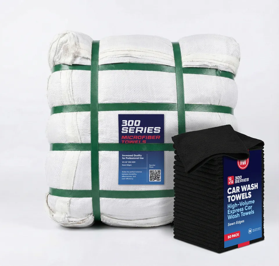 microfiber-wholesale-12x12-300-gsm-microfiber-car-wash-towel-black-bale-of-800-b image 1