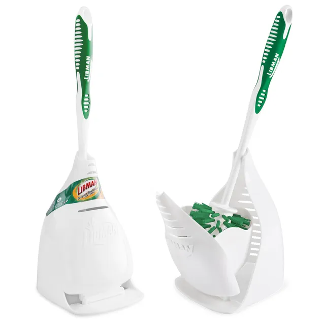 libman-designer-bowl-brush-and-caddy-2-pack-non-scratch-toilet-brush-set-with-hy image 1