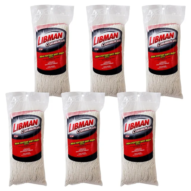 libman-commercial-975-24-cut-end-wet-mop-head-recycled-cotton-blend-20-oz-white- image 1