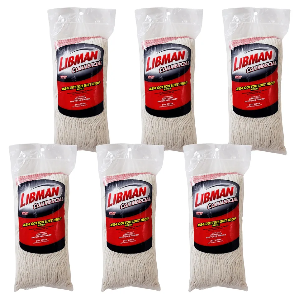 libman-commercial-975-24-cut-end-wet-mop-head-recycled-cotton-blend-20-oz-white- image 1