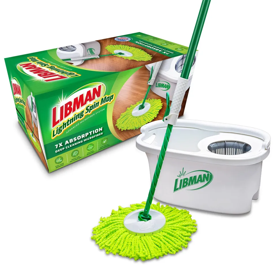 libman-lightning-spin-mop-system-with-bucket-and-wringer image 1