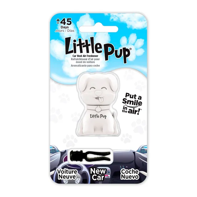 stoner-little-pup-car-air-freshener-new-car-scent-clip-on-made-in-italy image 1