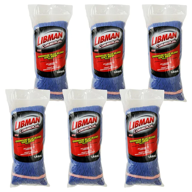 libman-commercial-968-medium-blended-looped-end-wet-mop-head-20-oz-cotton-polyes image 1