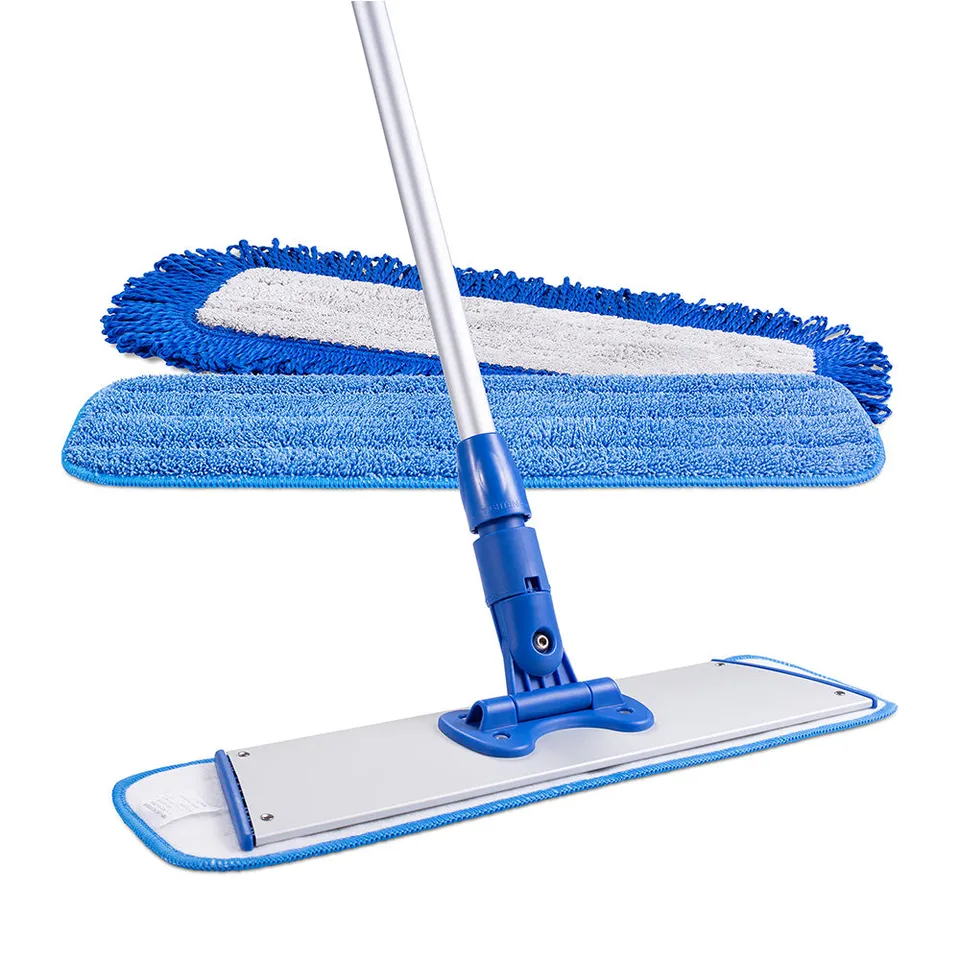 microfiber-wholesale-18-microfiber-flat-mop-system-mop-tool-dust-mop-2-wet-pads image 1