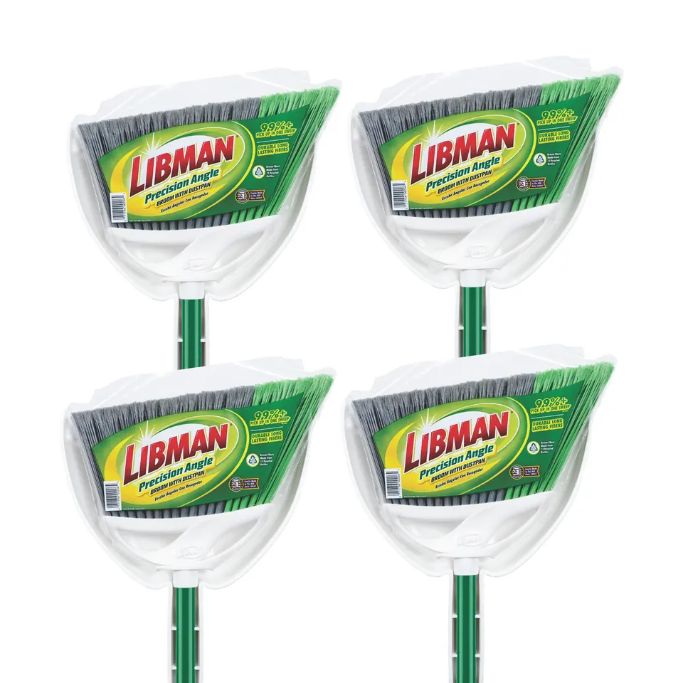 libman-commercial-206-precision-angle-broom-with-dust-pan-steel-handle-11-wide-g image 1