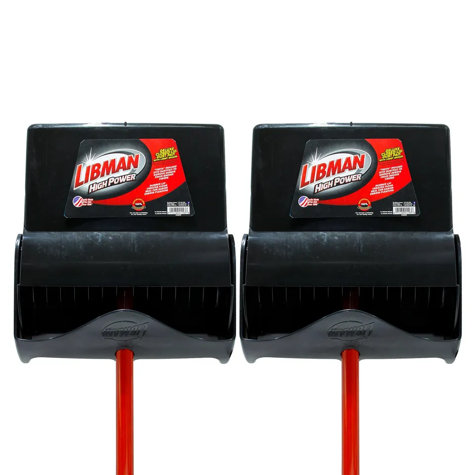 libman-commercial-deluxe-lobby-broom-dust-pan-open-lid-case-of-2 image 1