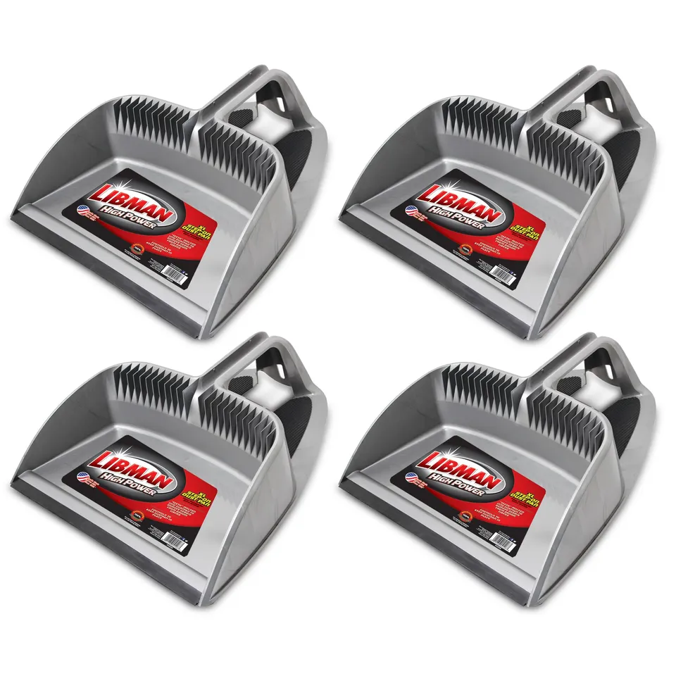 libman-commercial-2126-step-on-dust-pan-polypropylene-16-wide-gray-black-4-pack image 1