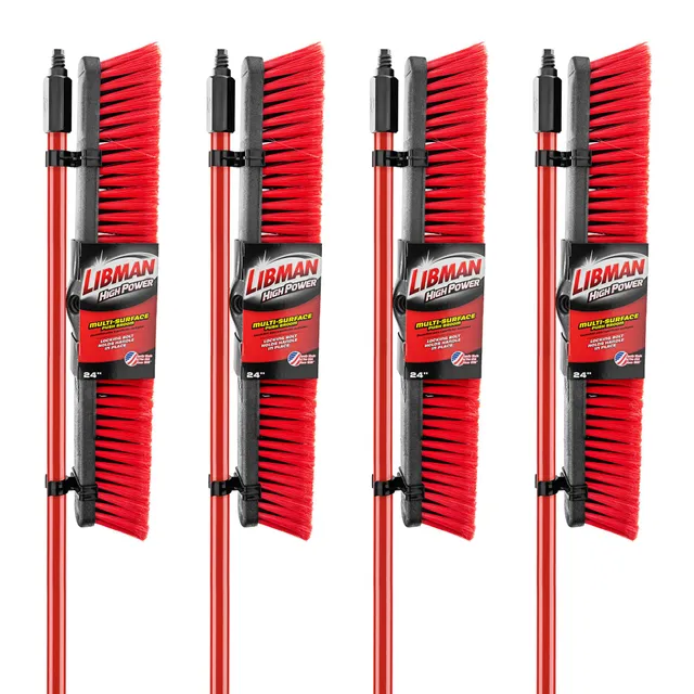 libman-commercial-805-multi-surface-push-broom-24-width-64-length-black-red-4-pa image 1
