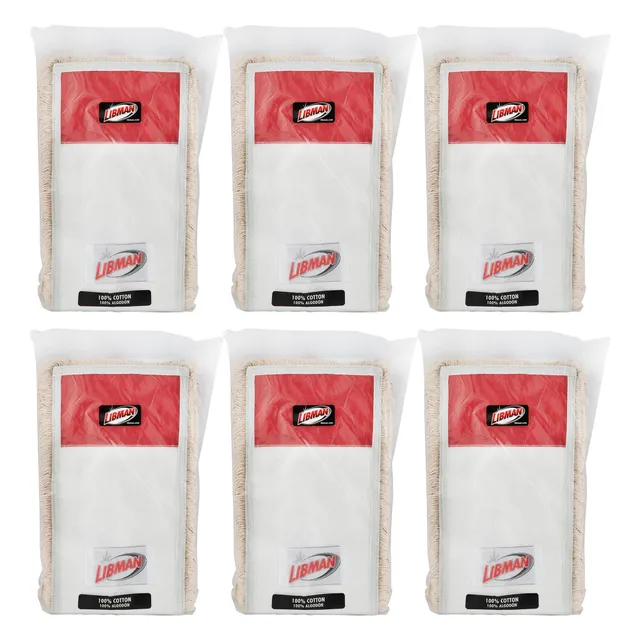 libman-commercial-925-dust-mop-head-36-wide-100-cotton-pack-of-6 image 1