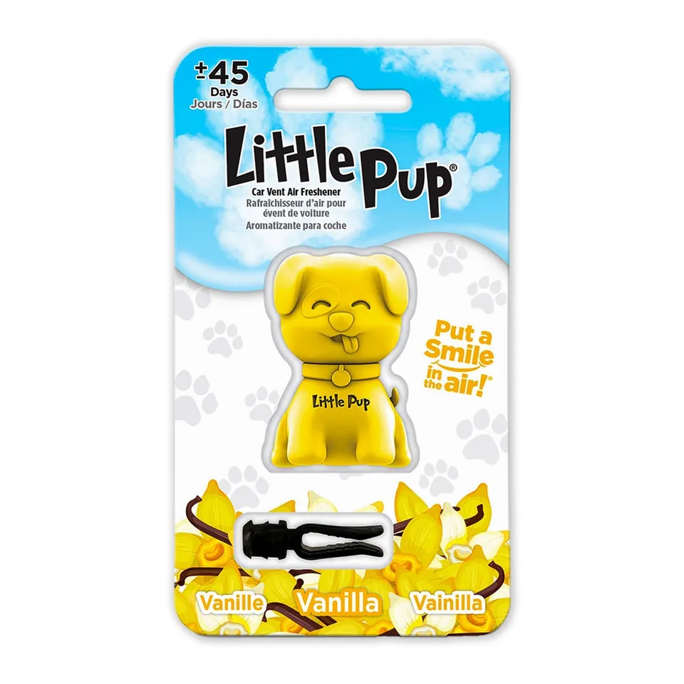stoner-little-pup-car-air-freshener-vanilla-scent-clip-on-made-in-italy image 1