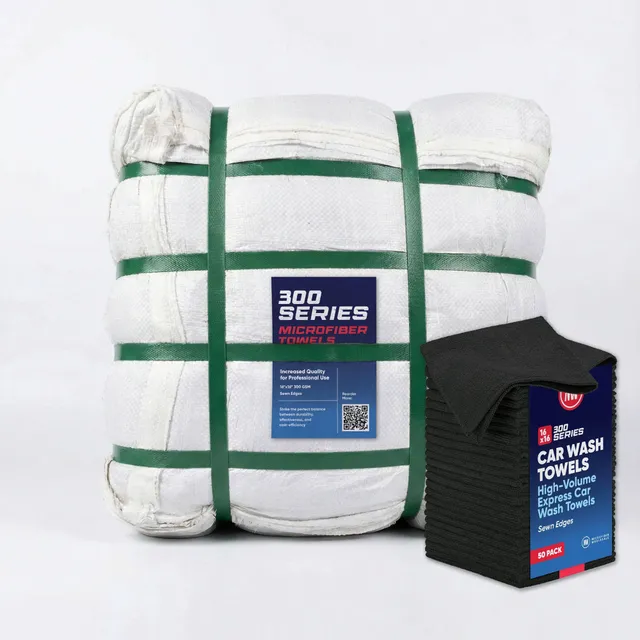 microfiber-wholesale-16x16-300-gsm-microfiber-car-wash-towels-400-ct-bale image 1
