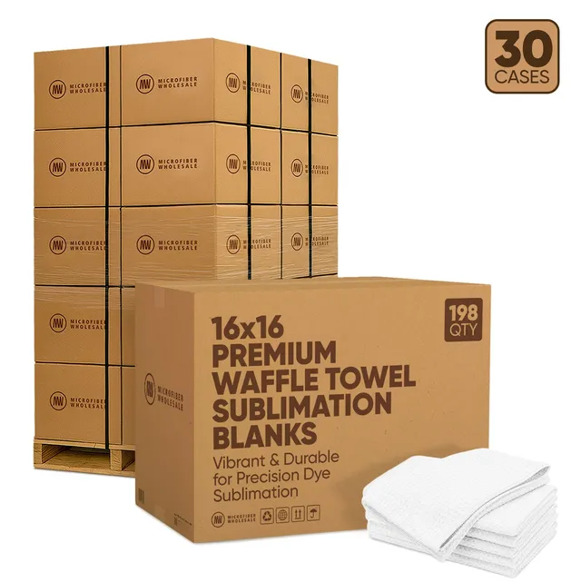 microfiber-wholesale-16-x16-premium-waffle-weave-microfiber-towels-pallet-30-cas image 1