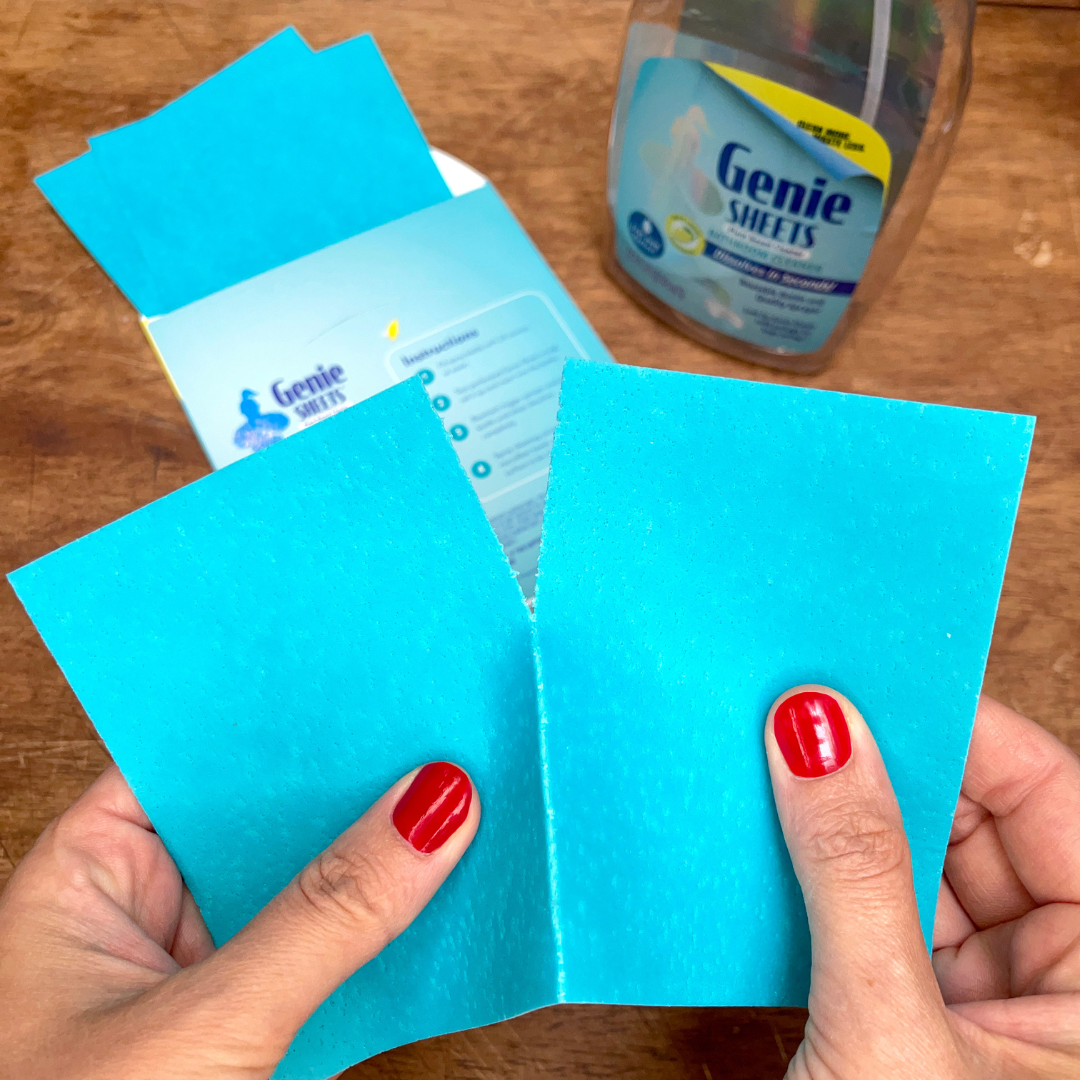 microfiber-wholesale-genie-bathroom-cleaning-sheets-6-per-pack-with-bottle image 3