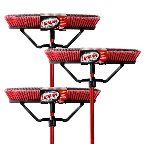 libman-commercial-823-multi-surface-push-broom-steel-handle-24-wide-sweep-red-bl image 2