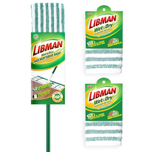 libman-microfiber-wet-dry-mop-refills-3-pads-machine-washable-360-rotation-for-h image 5