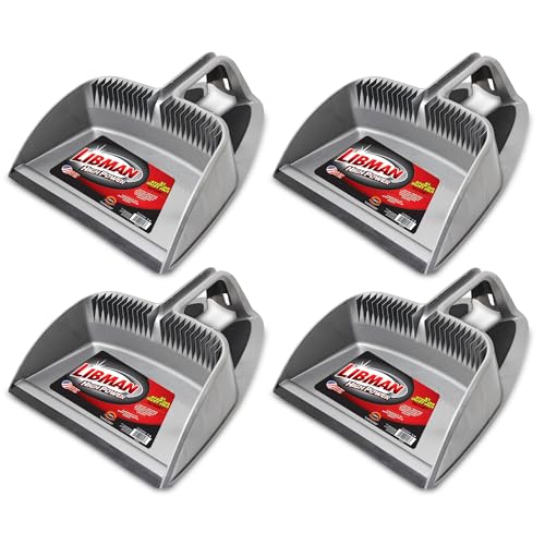 libman-commercial-2126-step-on-dust-pan-polypropylene-16-wide-gray-black-4-pack image 2