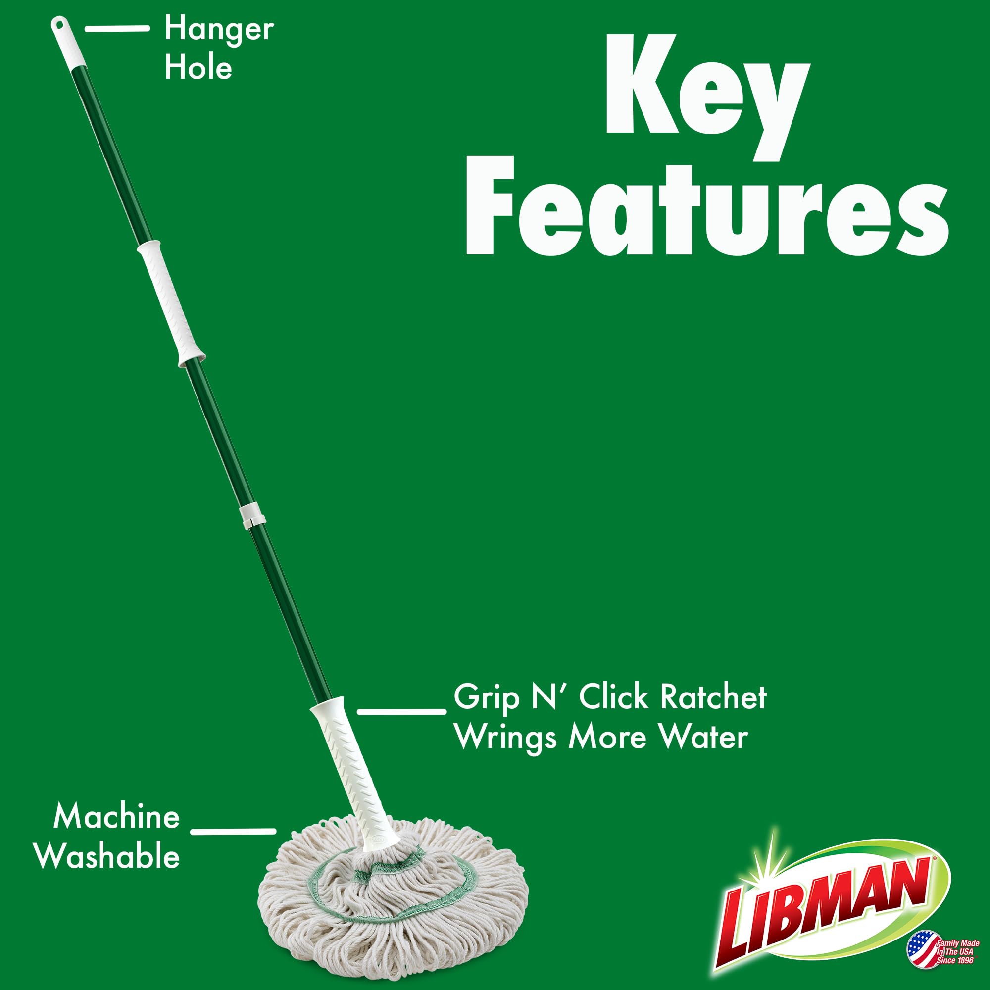 libman-tornado-self-wringing-mop-with-3-refills-cotton-mop-head-machine-washable image 3