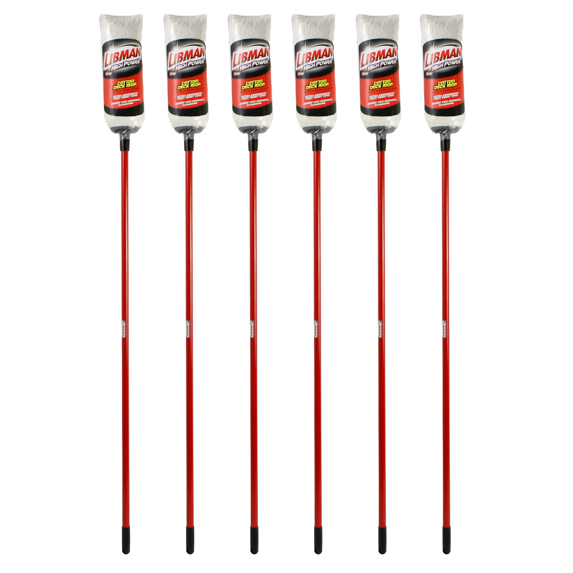 libman-commercial-977-cotton-deck-mop-16-oz-mop-head-red-steel-handle-pack-of-6 image 1