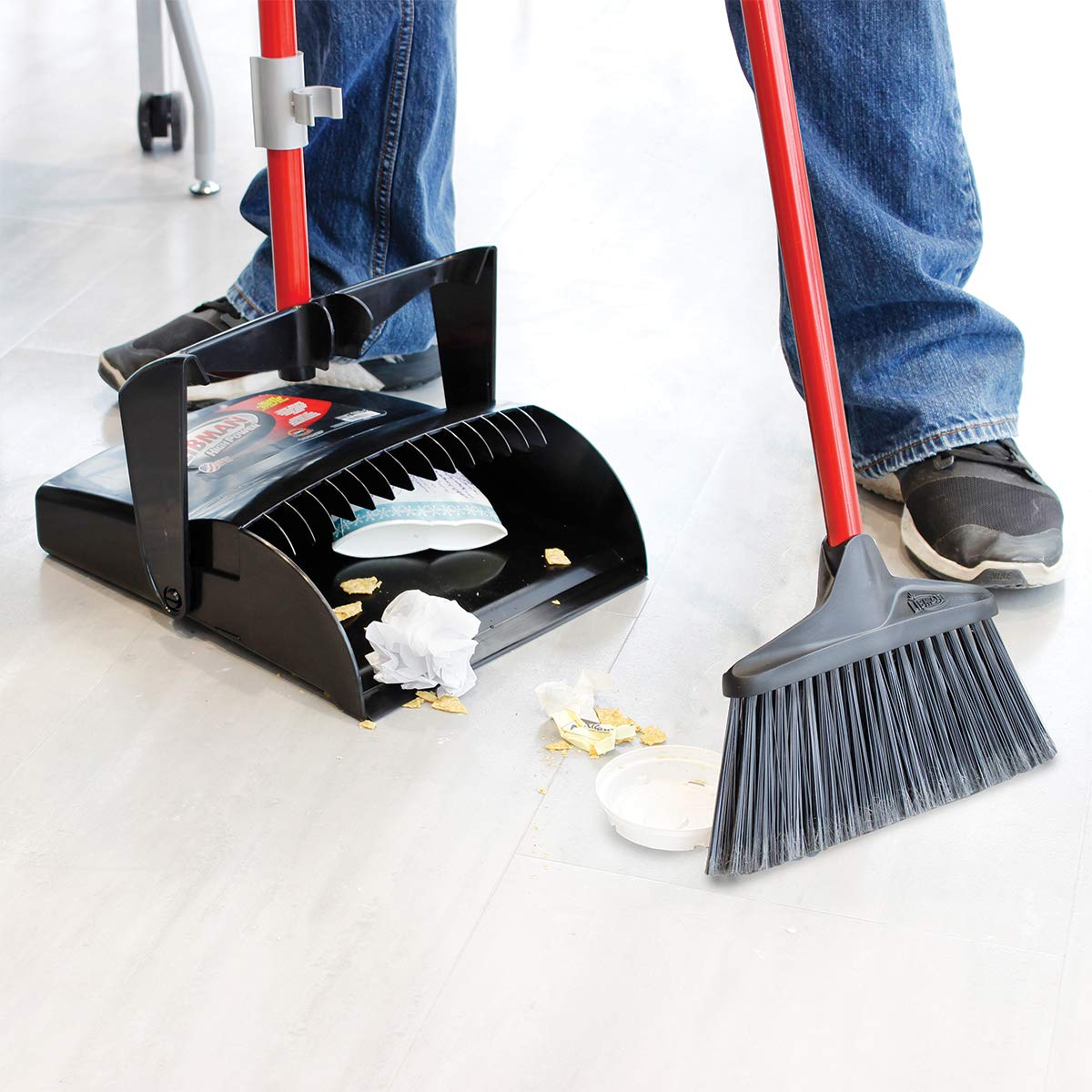 libman-commercial-919-lobby-dust-pan-and-broom-set-open-lid-41-length-12-width-b image 3