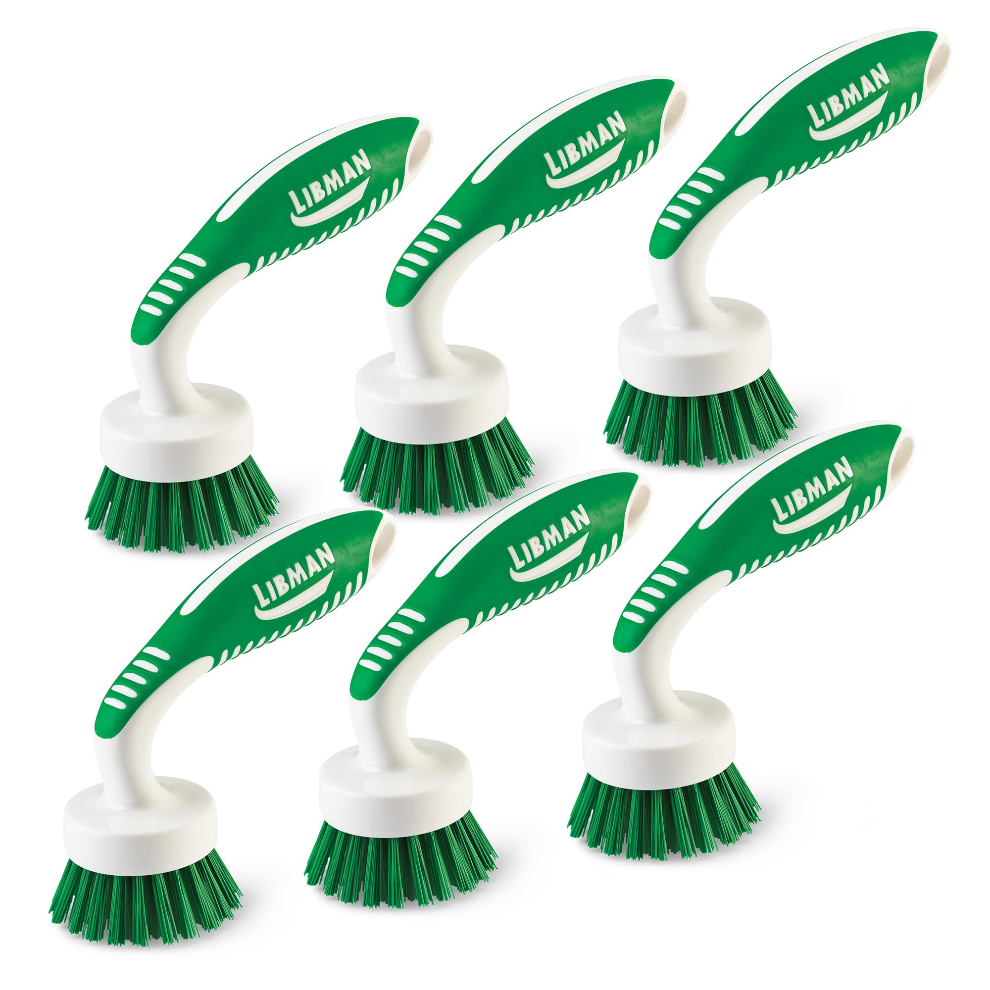 libman-curved-kitchen-brush-ergonomic-grip-dishwasher-safe-6-pack image 1