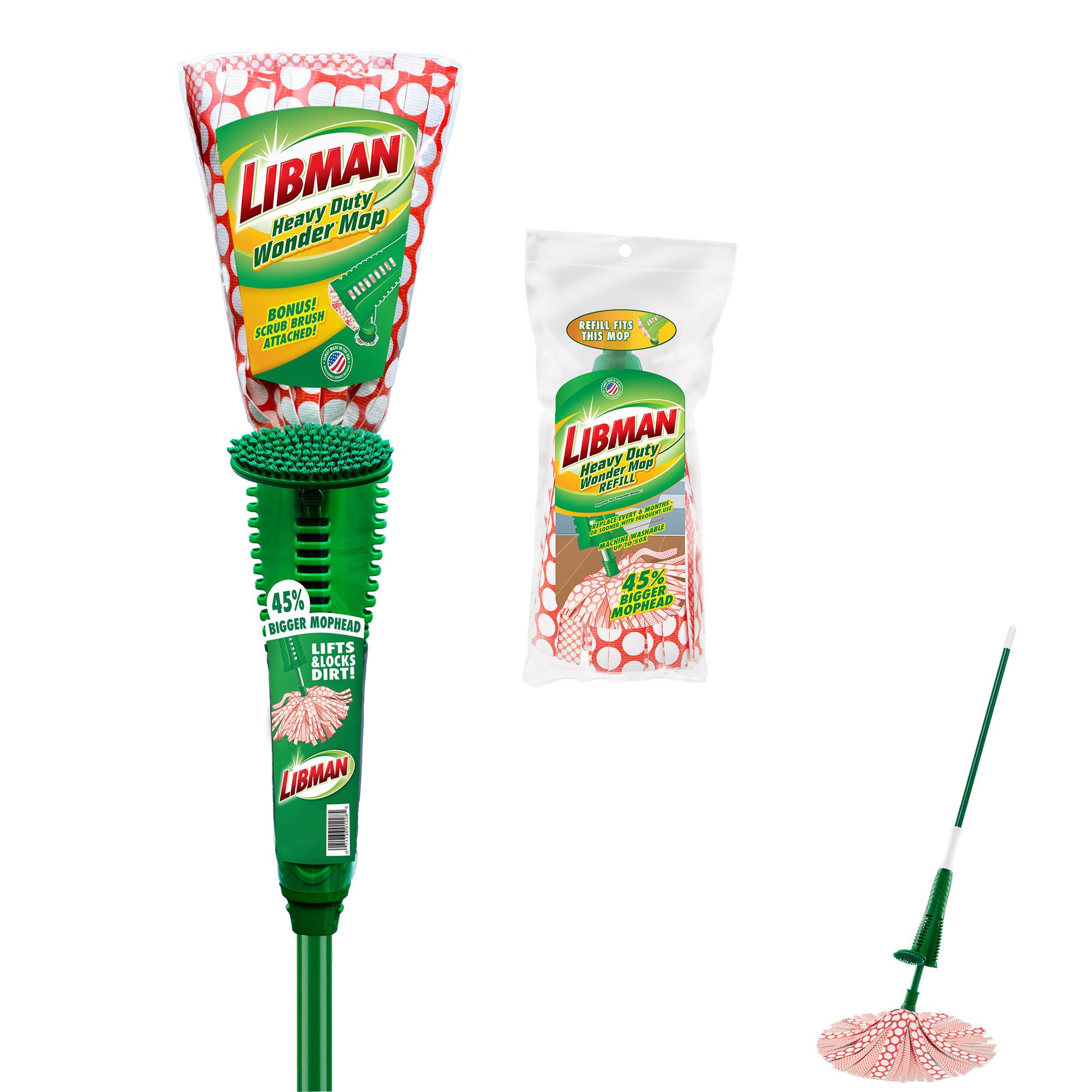 libman-heavy-duty-wonder-mop-plus-3-refill-heads-absorbent-microfiber-self-wring image 3