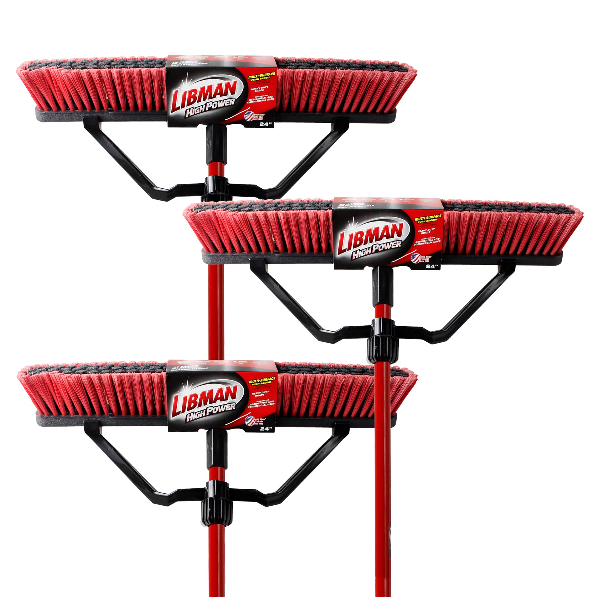 libman-commercial-823-multi-surface-push-broom-steel-handle-24-wide-sweep-red-bl image 1