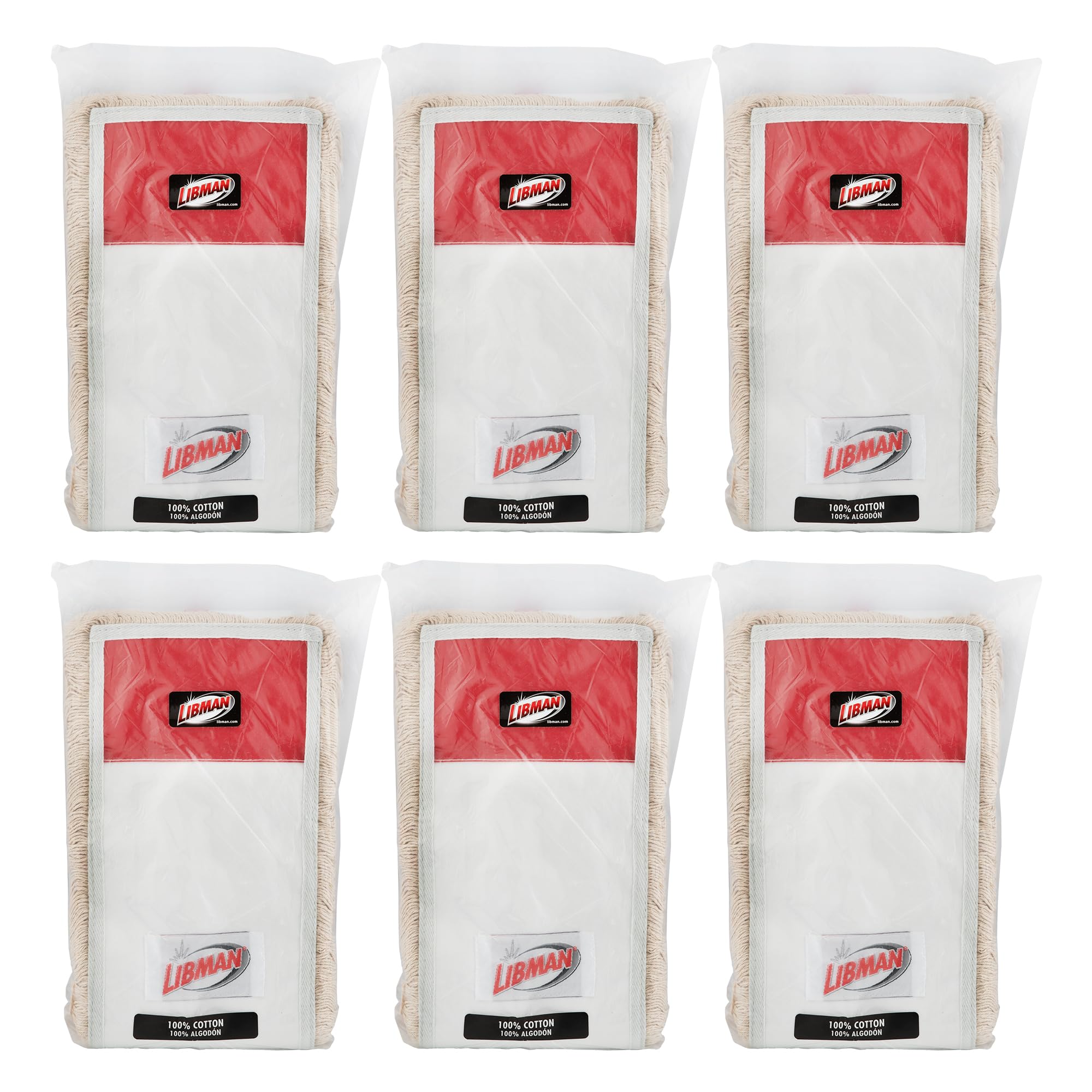 libman-commercial-925-dust-mop-head-36-wide-100-cotton-pack-of-6 image 1