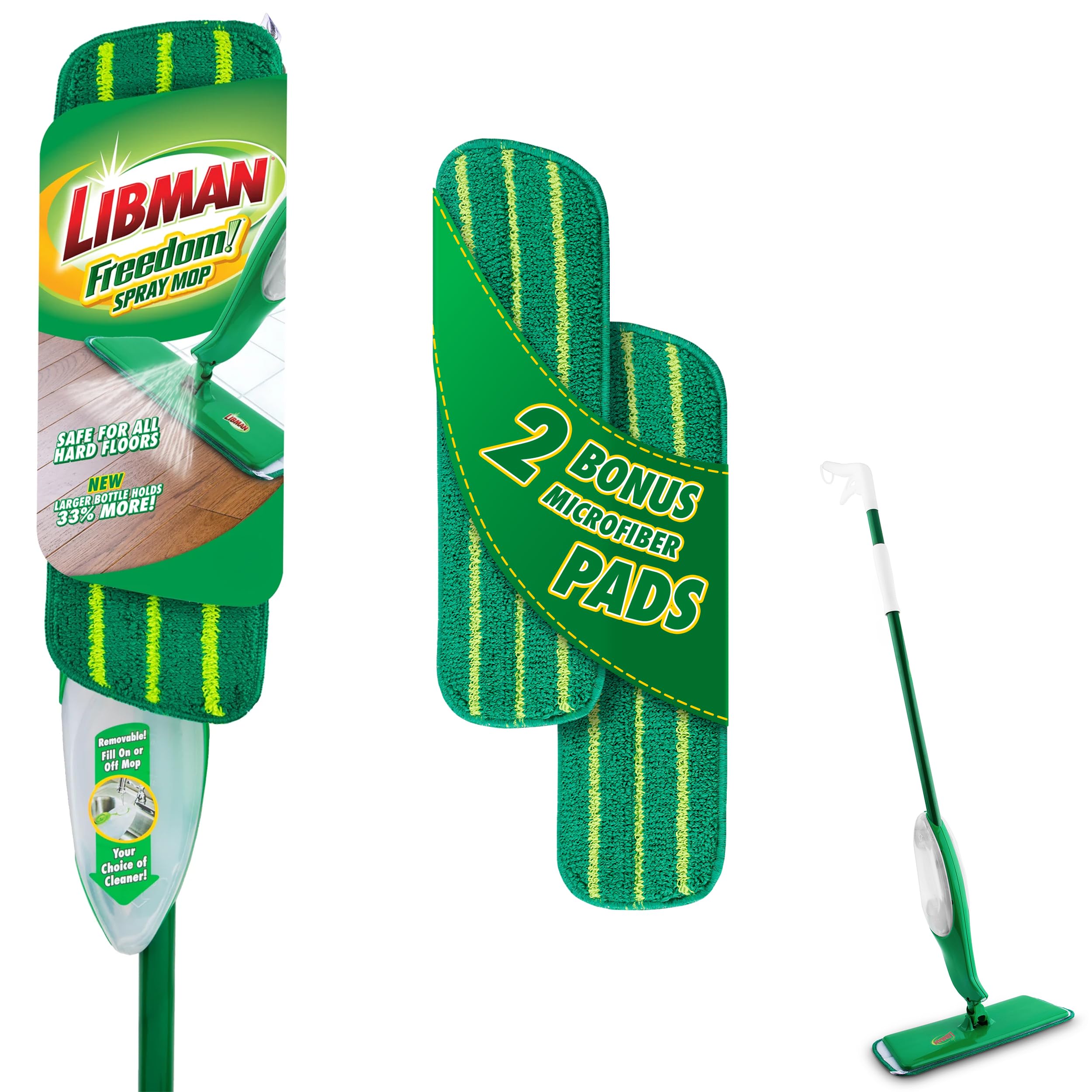 libman-freedom-spray-mop-refill-3-microfiber-pads-velcro-attachment-machine-wash image 8