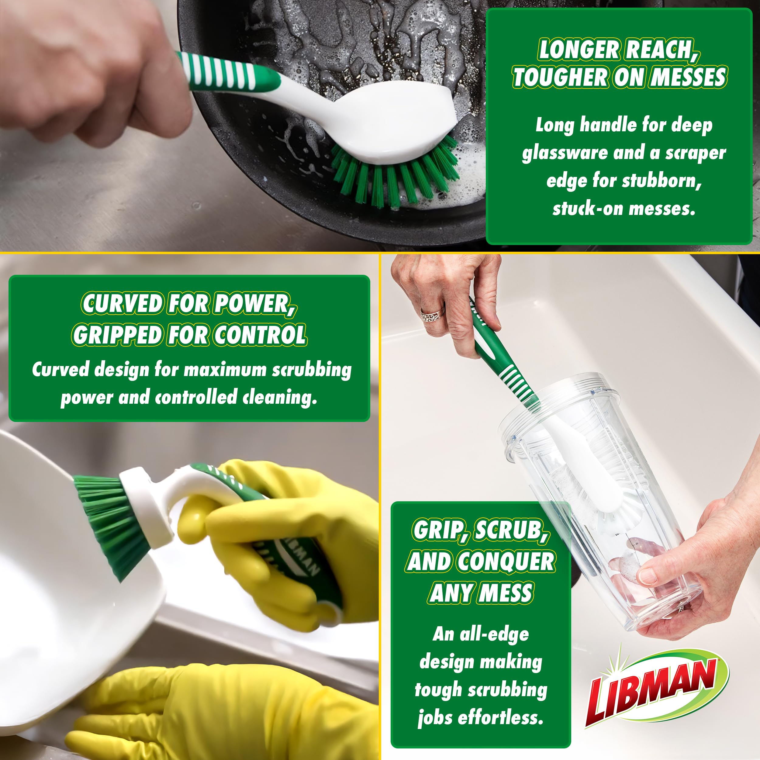 libman-green-white-cleaning-brush-kit-3-piece-set-curved-dish-brush-all-purpose- image 3