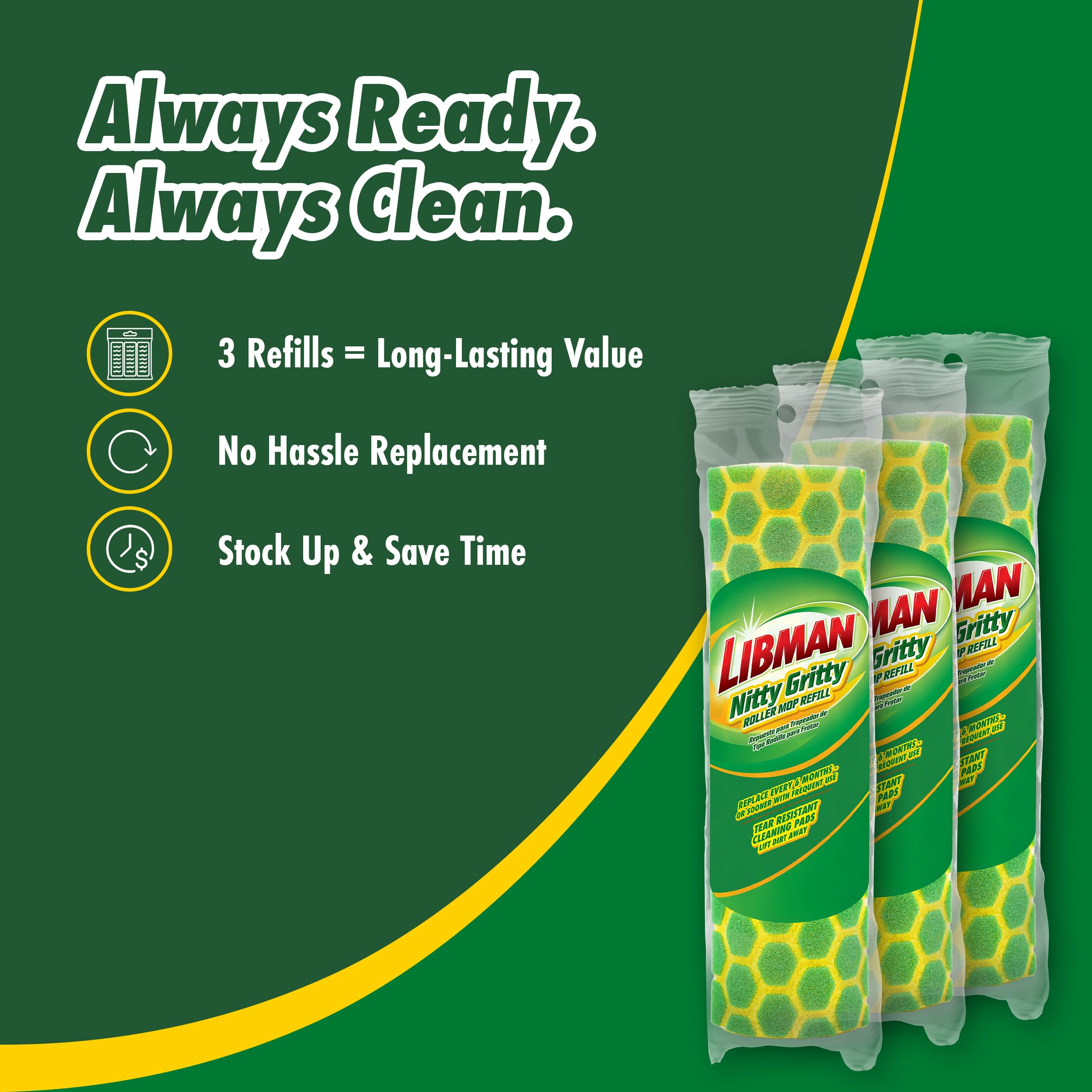libman-nitty-gritty-roller-mop-refills-3-replacement-sponge-mop-heads-for-self-w image 5
