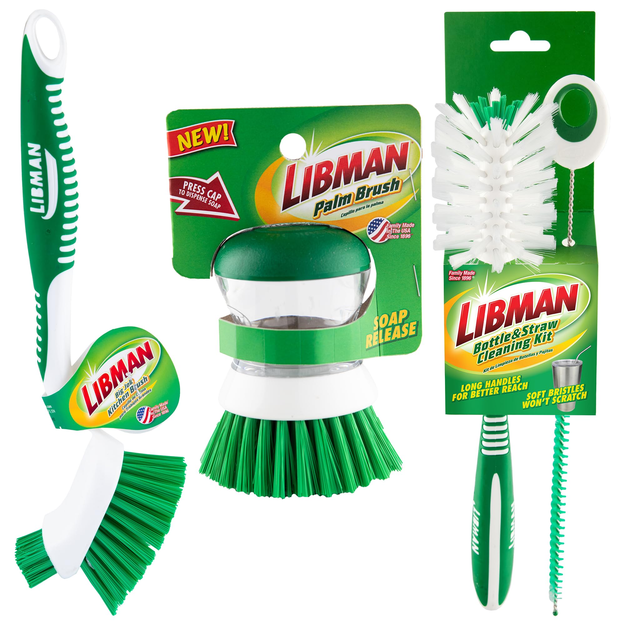 libman-green-white-cleaning-brush-kit-3-piece-set-curved-dish-brush-all-purpose- image 8