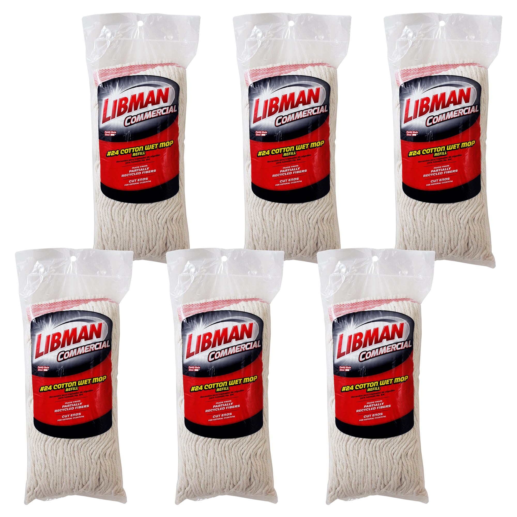 libman-commercial-975-24-cut-end-wet-mop-head-recycled-cotton-blend-20-oz-white- image 1