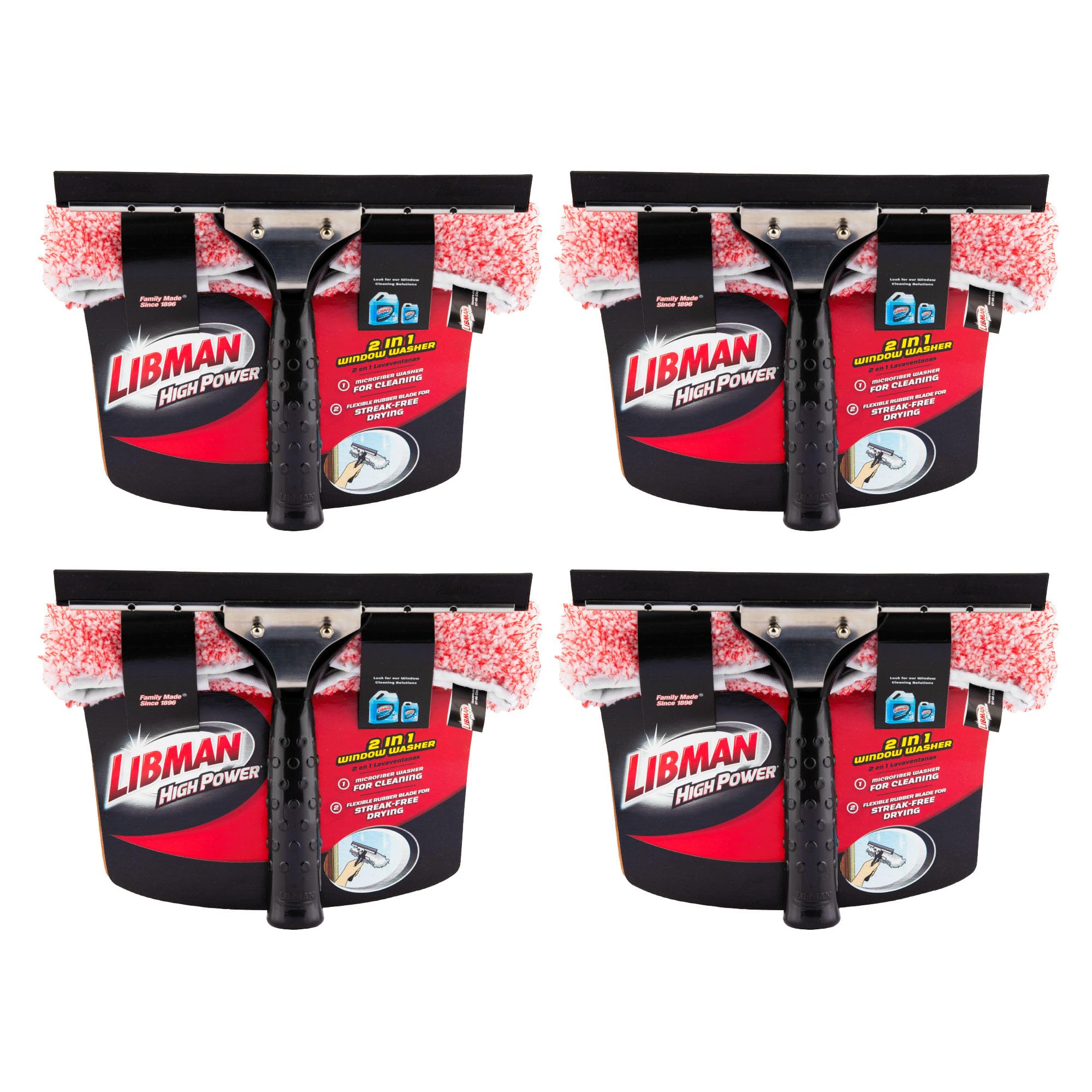 libman-commercial-194-microfiber-and-squeegee-window-washer-11-25-head-pack-of-4 image 1