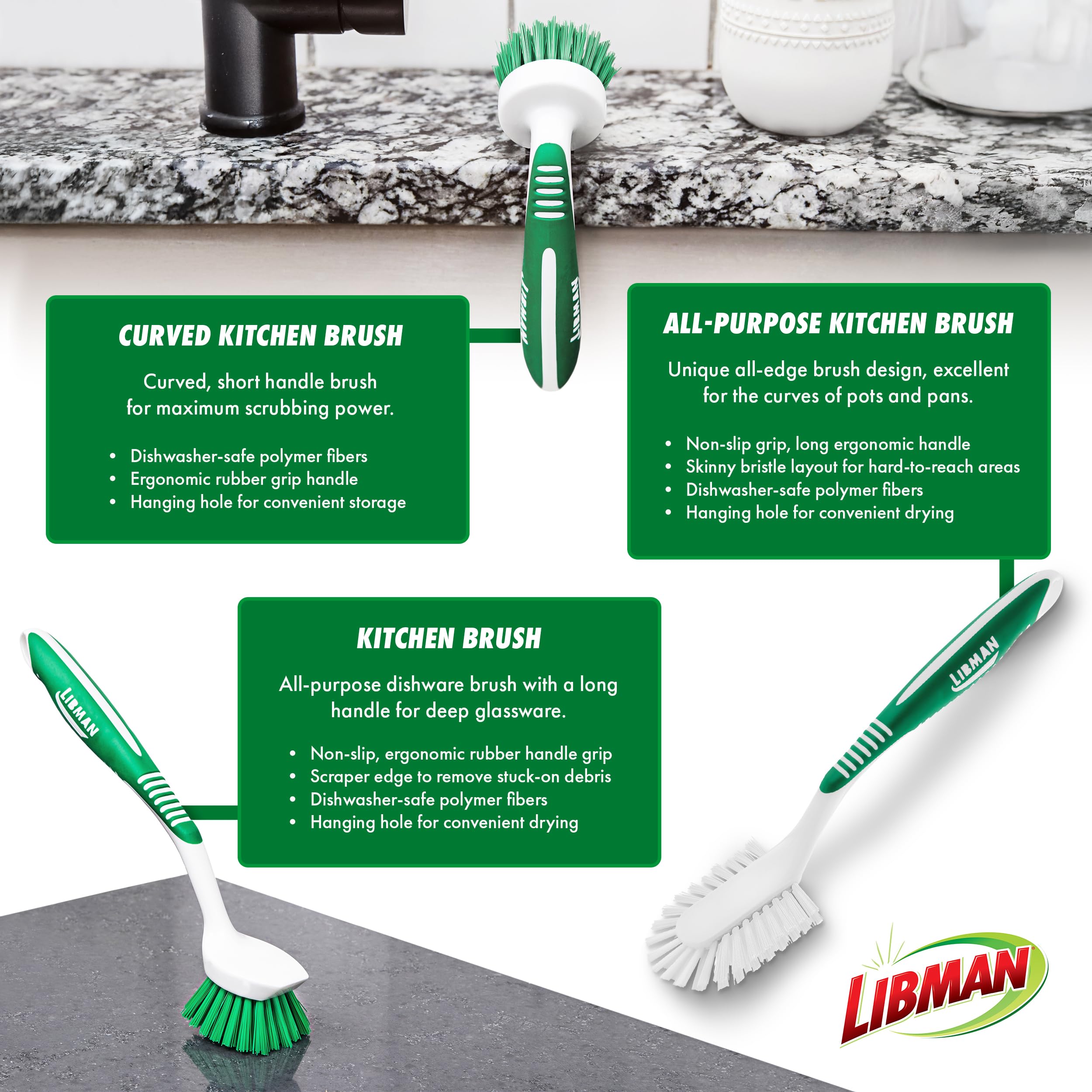 libman-green-white-cleaning-brush-kit-3-piece-set-curved-dish-brush-all-purpose- image 5