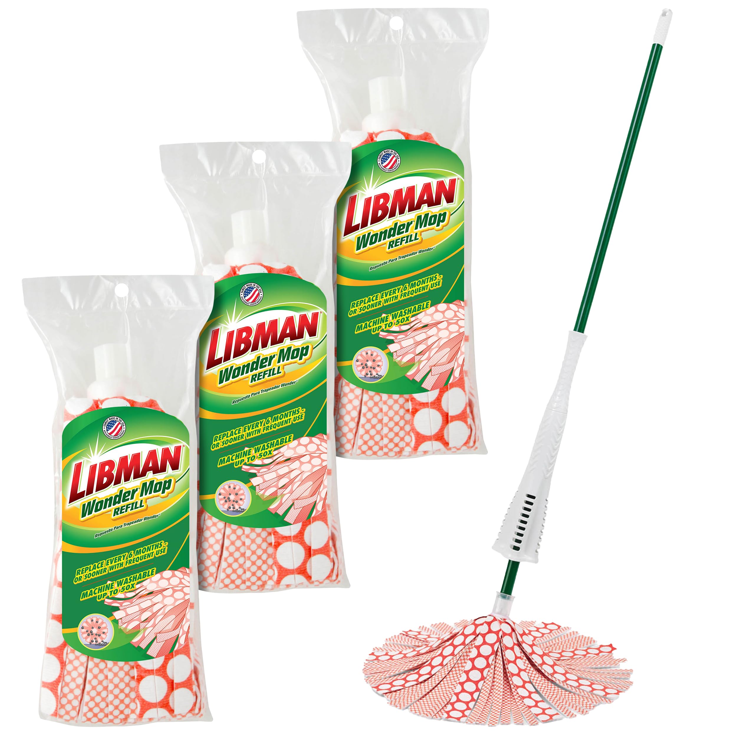 libman-wonder-mop-replacement-head-3-pack-microfiber-refills-self-wringing-machi image 7