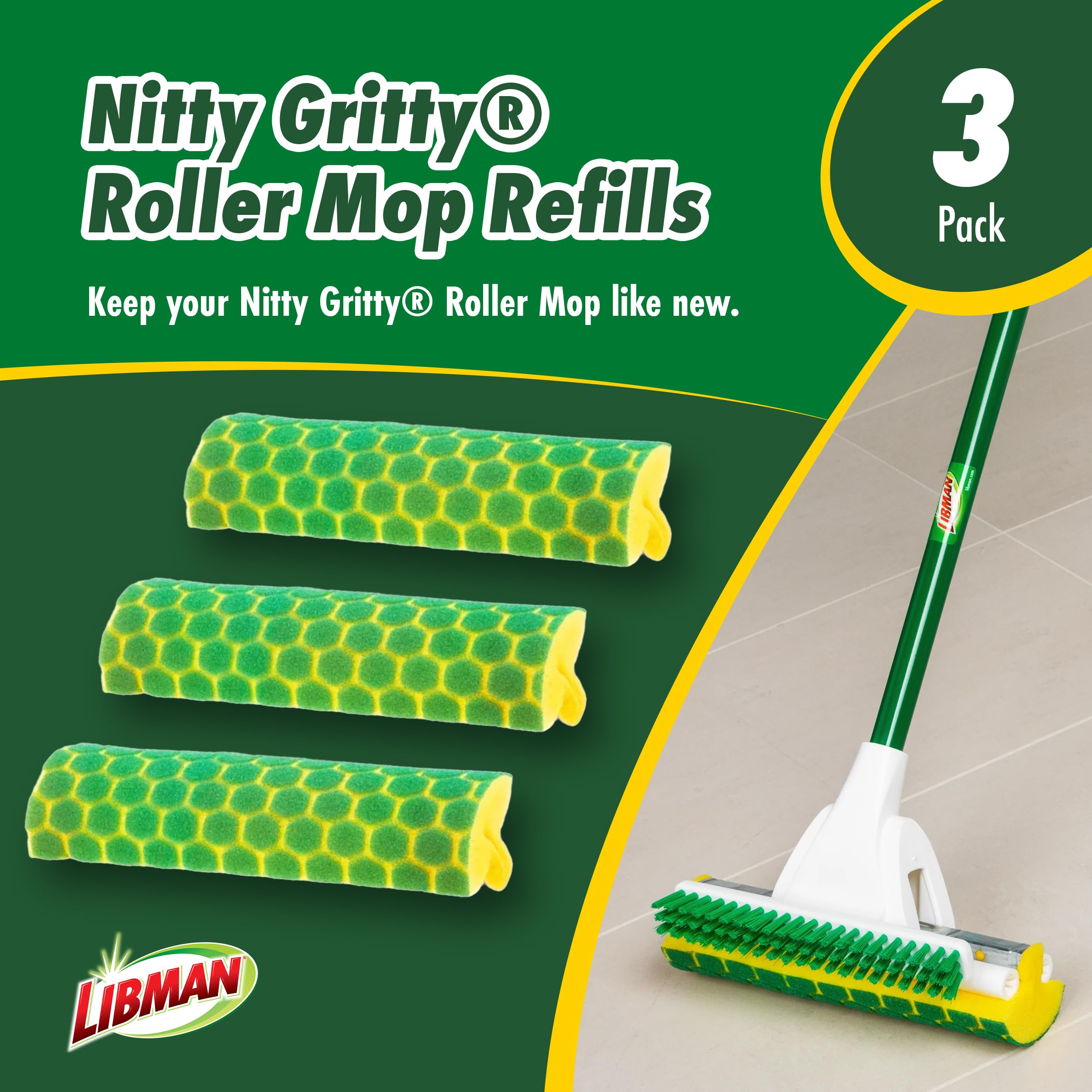 libman-nitty-gritty-roller-mop-refills-3-replacement-sponge-mop-heads-for-self-w image 2