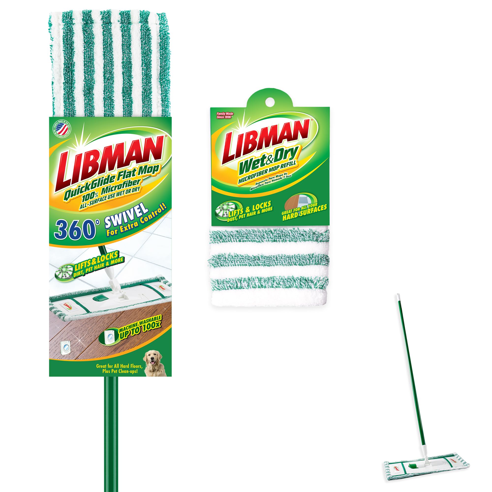 libman-microfiber-wet-dry-mop-refills-3-pads-machine-washable-360-rotation-for-h image 3