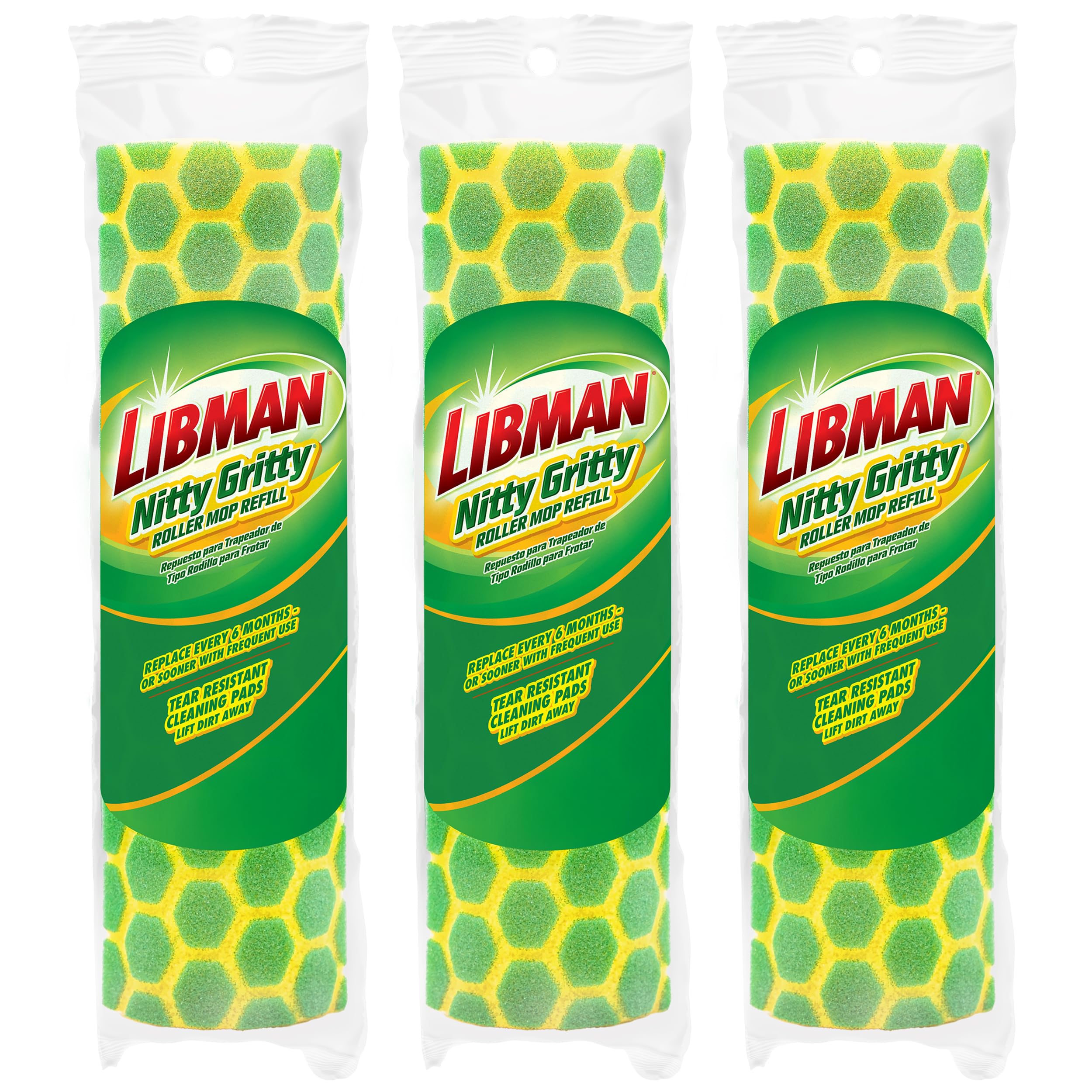 libman-nitty-gritty-roller-mop-refills-3-replacement-sponge-mop-heads-for-self-w image 1