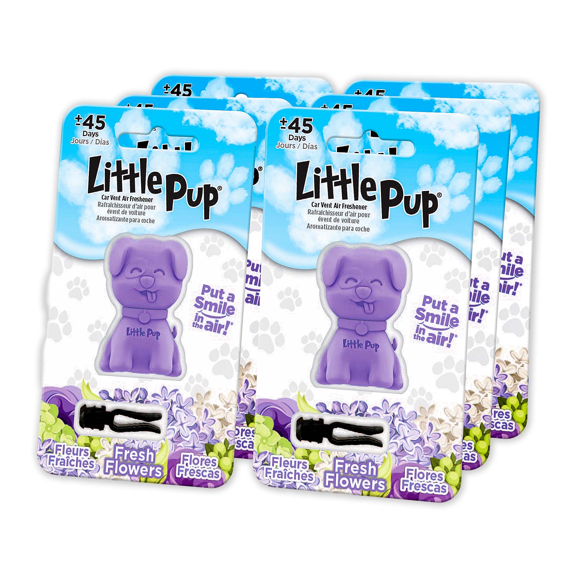 stoner-little-pup-car-air-freshener-fresh-flowers-scent-clip-on-made-in-italy image 4