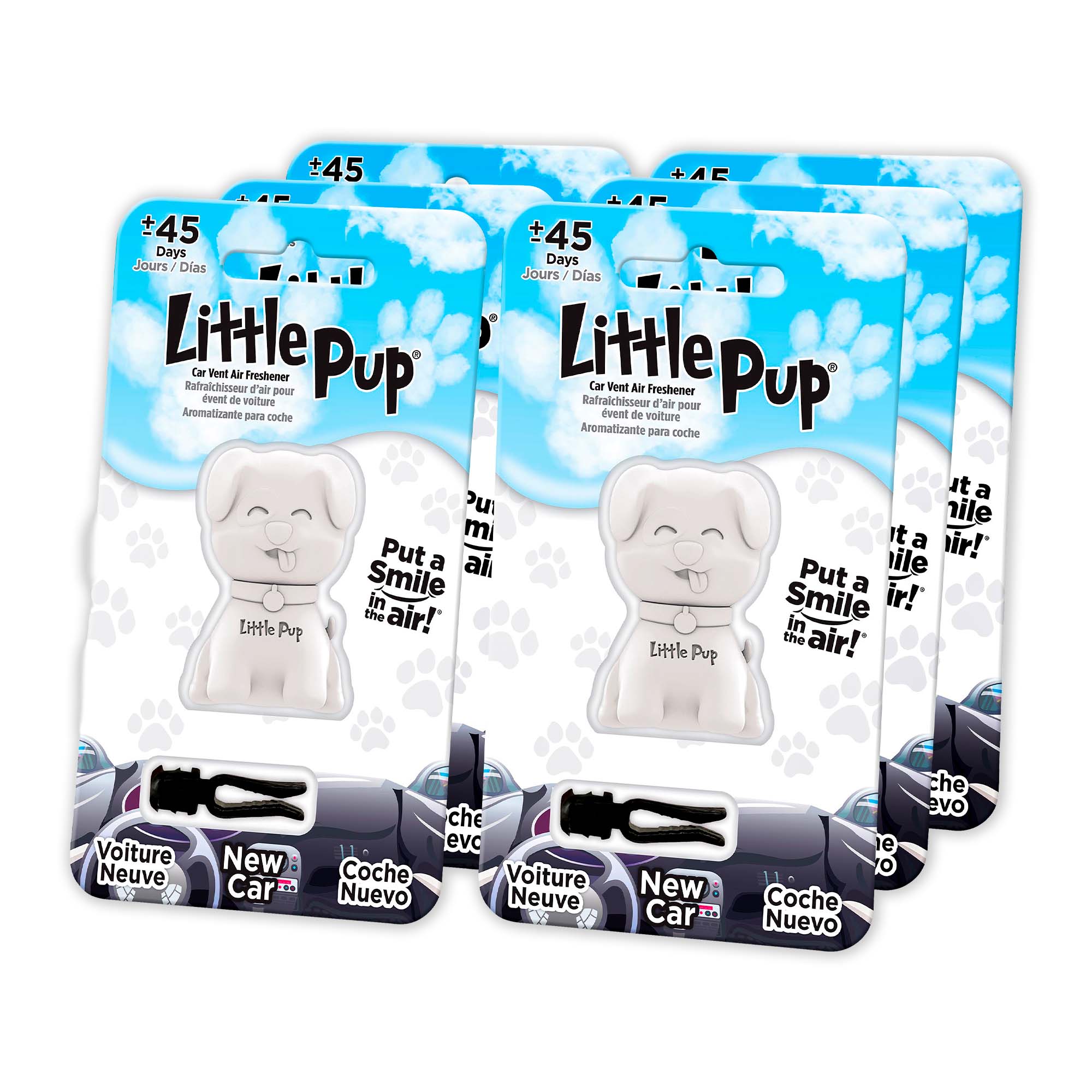 stoner-little-pup-car-air-freshener-new-car-scent-clip-on-made-in-italy image 3