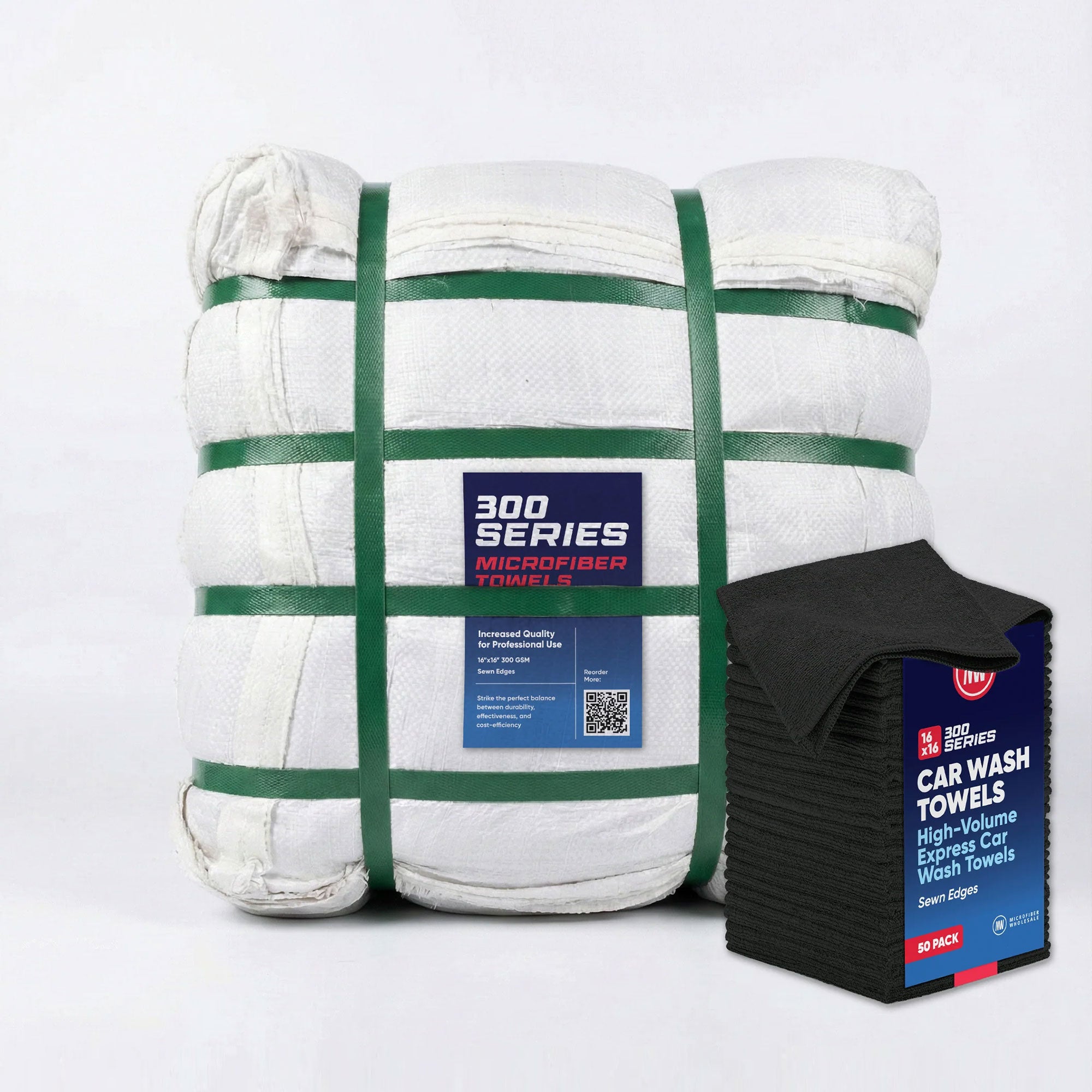 microfiber-wholesale-16x16-300-gsm-microfiber-car-wash-towels-400-ct-bale image 1