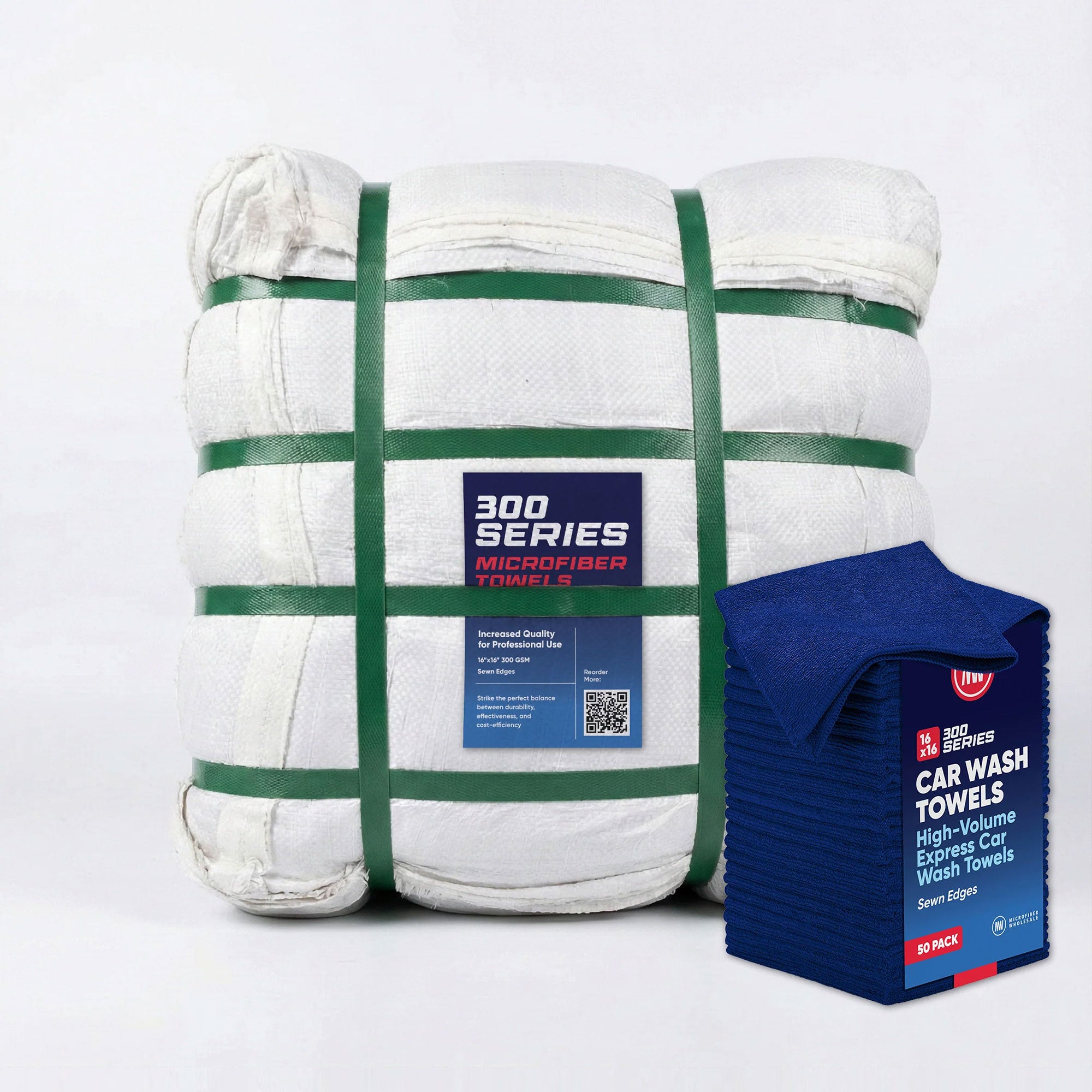 microfiber-wholesale-16x16-300-gsm-microfiber-car-wash-towels-400-ct-bale image 2
